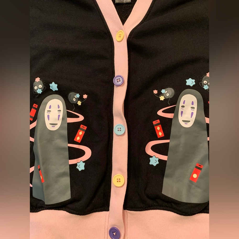 Her Universe Spirited Away Black and Pink Cardigan Size Small - Picture 5 of 10